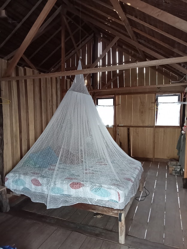 Inside a private double bedroom 